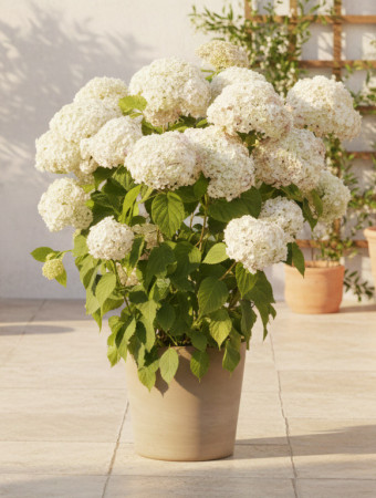 Hortensja drzewiasta 'Marshmallow' | Hydrangea arborescens