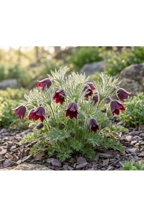 Sasanka zwyczajna 'PinWheel Dark Red Shades' | Pulsatilla vulgaris